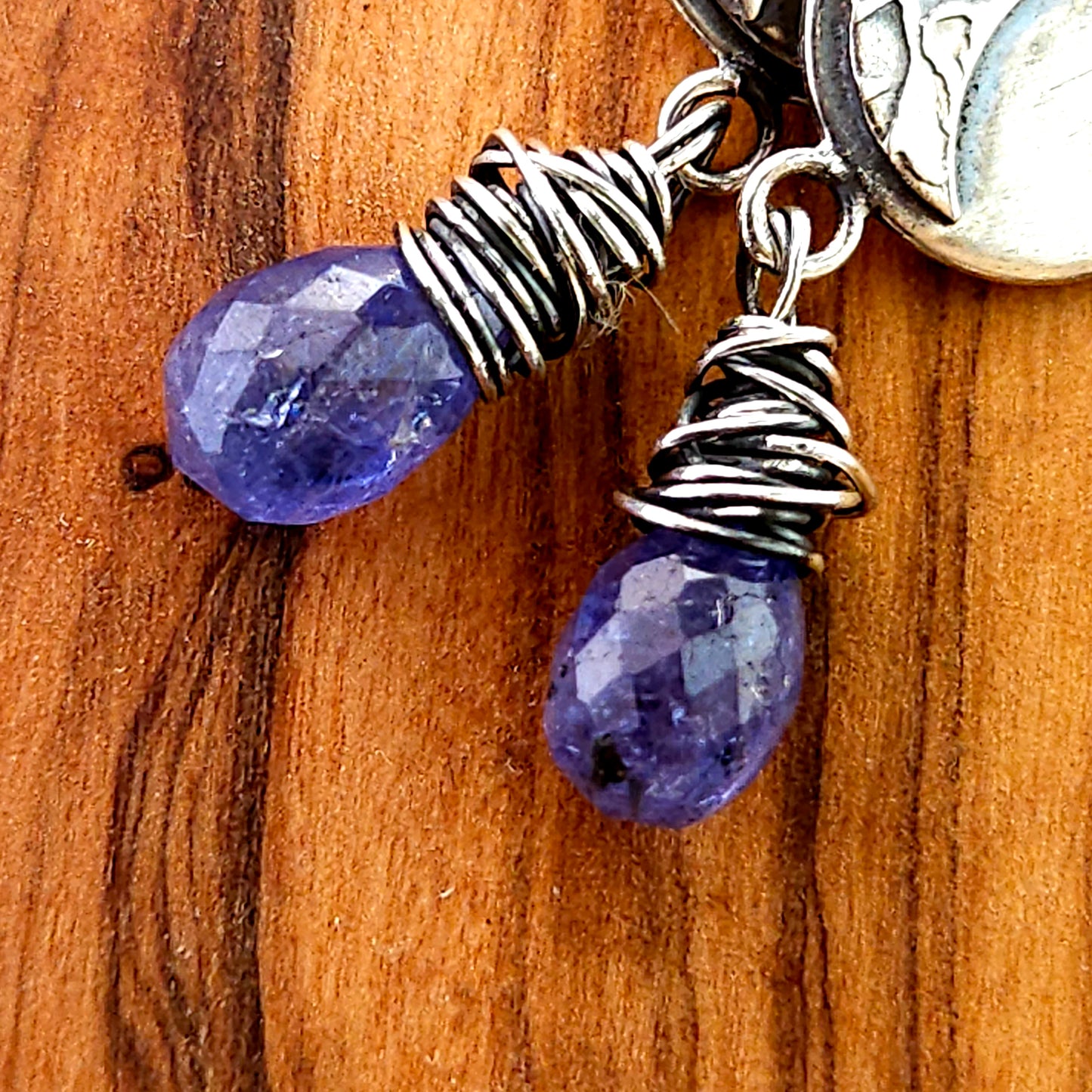 Boucles d'oreilles Lune avec goutte