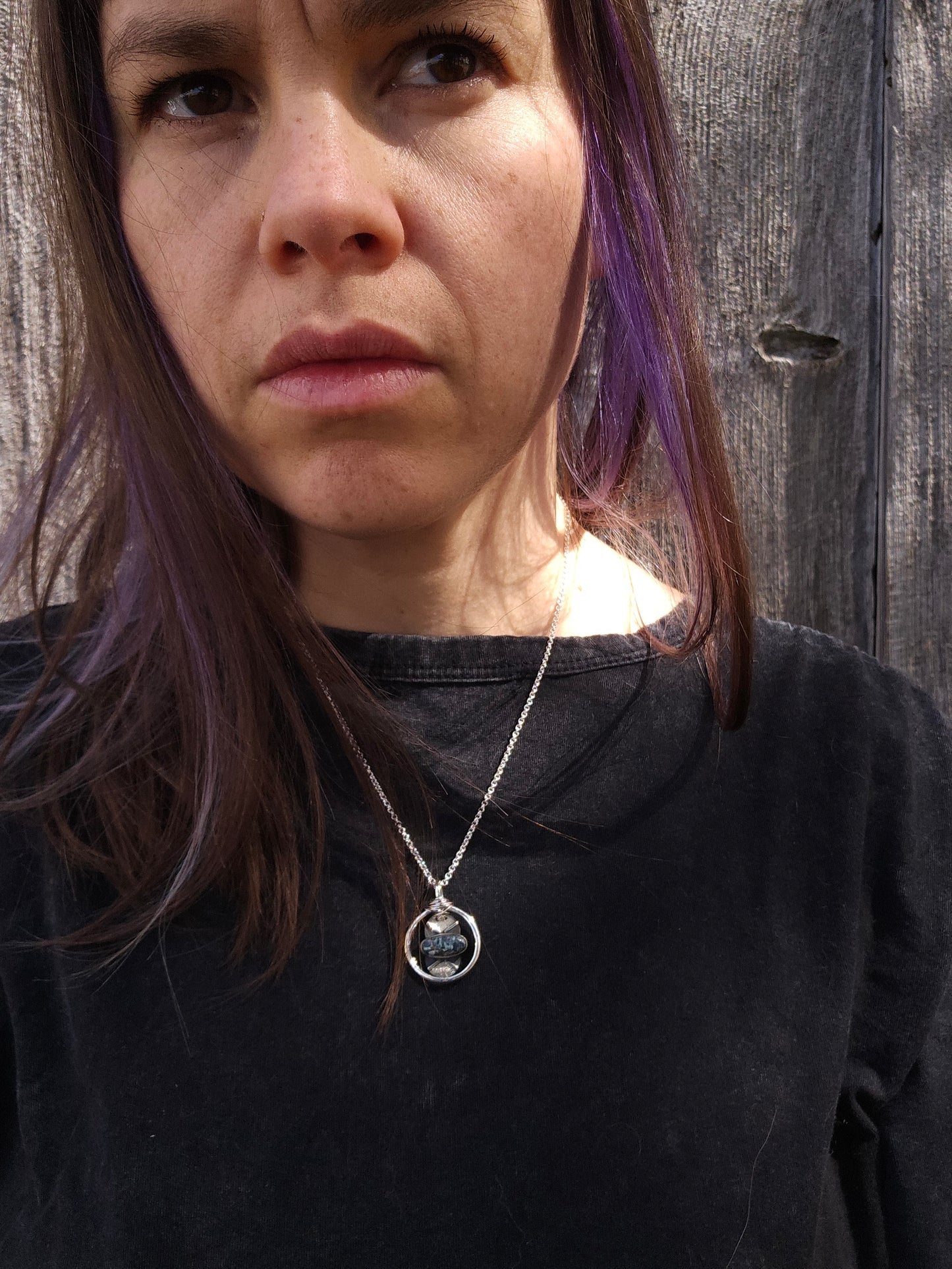 Jă•Yalik, petit pendentif en argent Sterling et Variscite