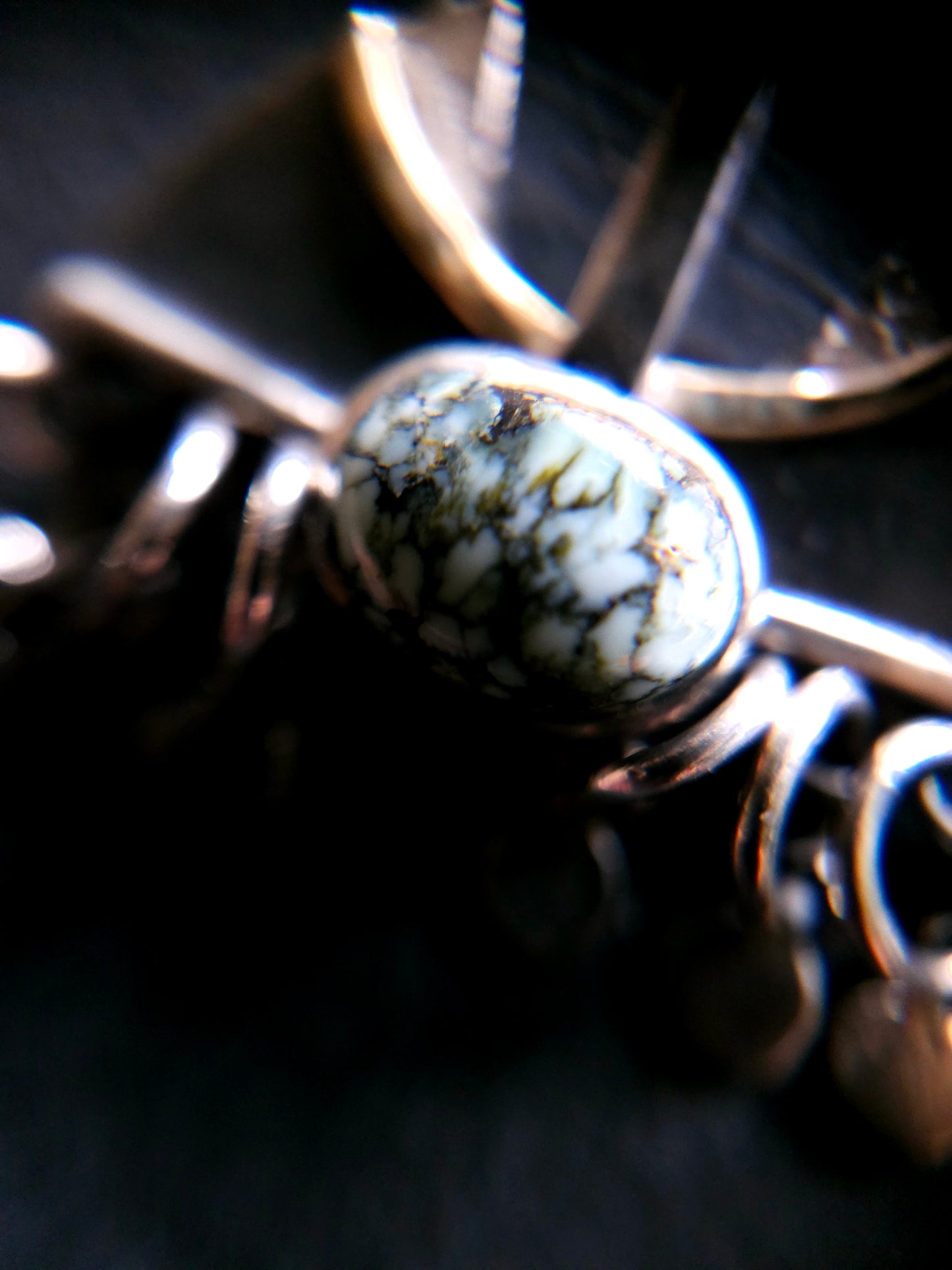 Immă, petit pendentif en argent Sterling, or 14k et Variscite