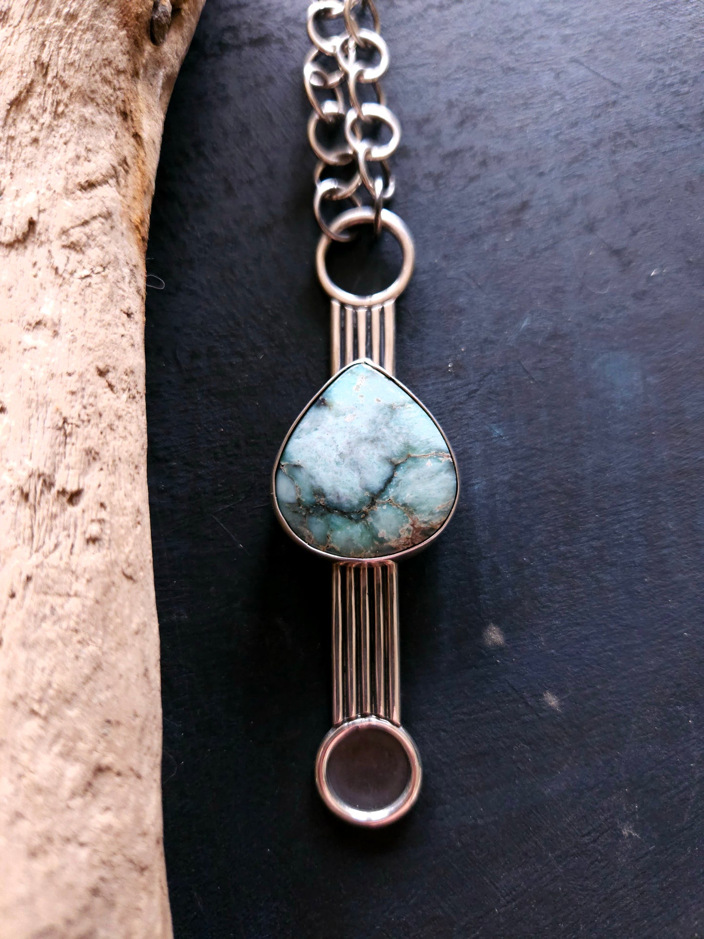Tùmalik, pendentif en argent Sterling et variscite