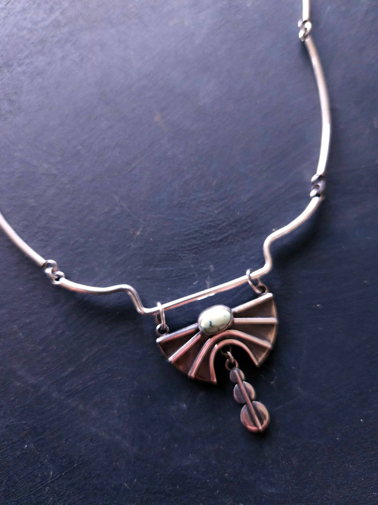 Ayălim, collier en argent Sterling et variscite
