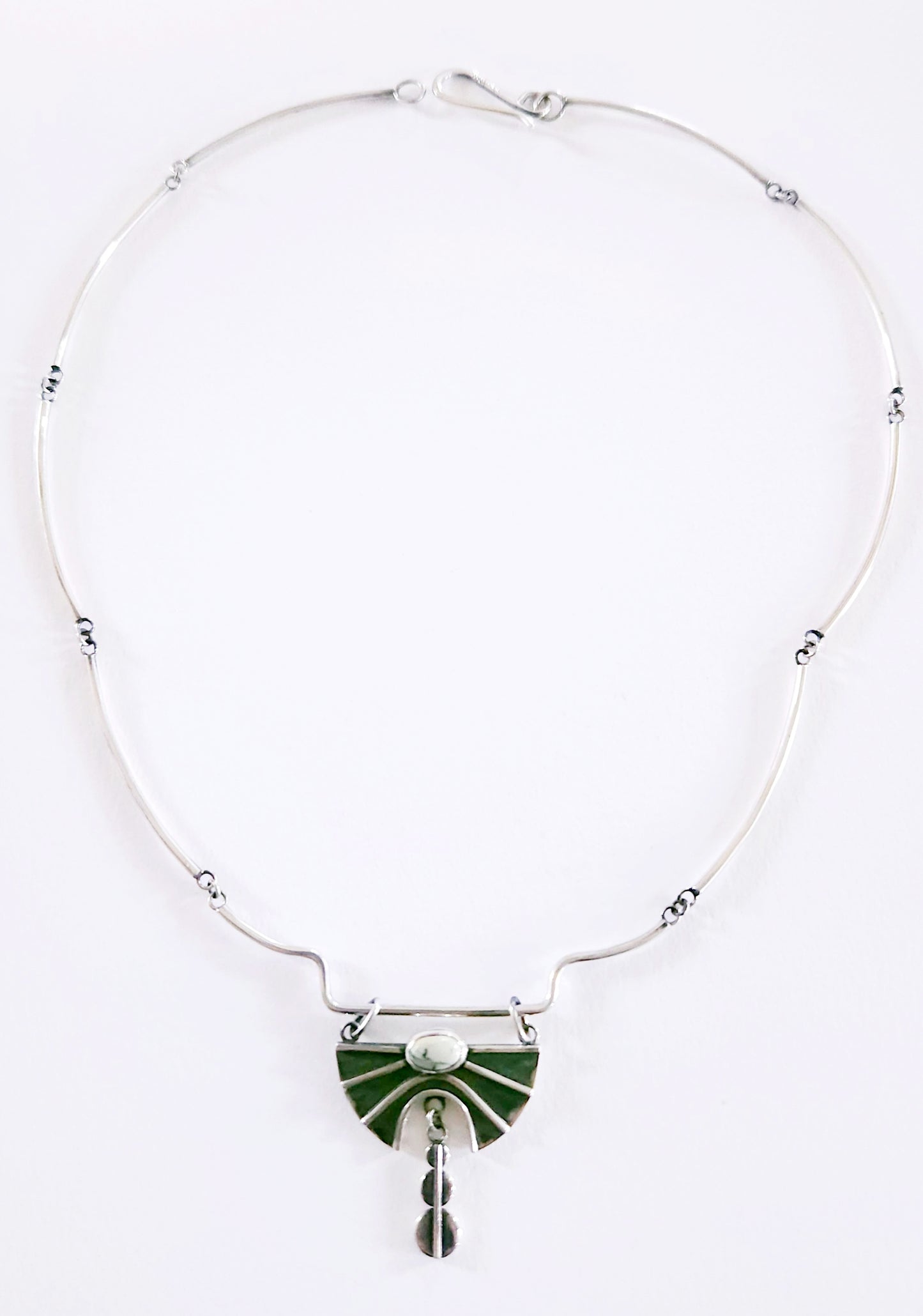 Ayălim, collier en argent Sterling et variscite