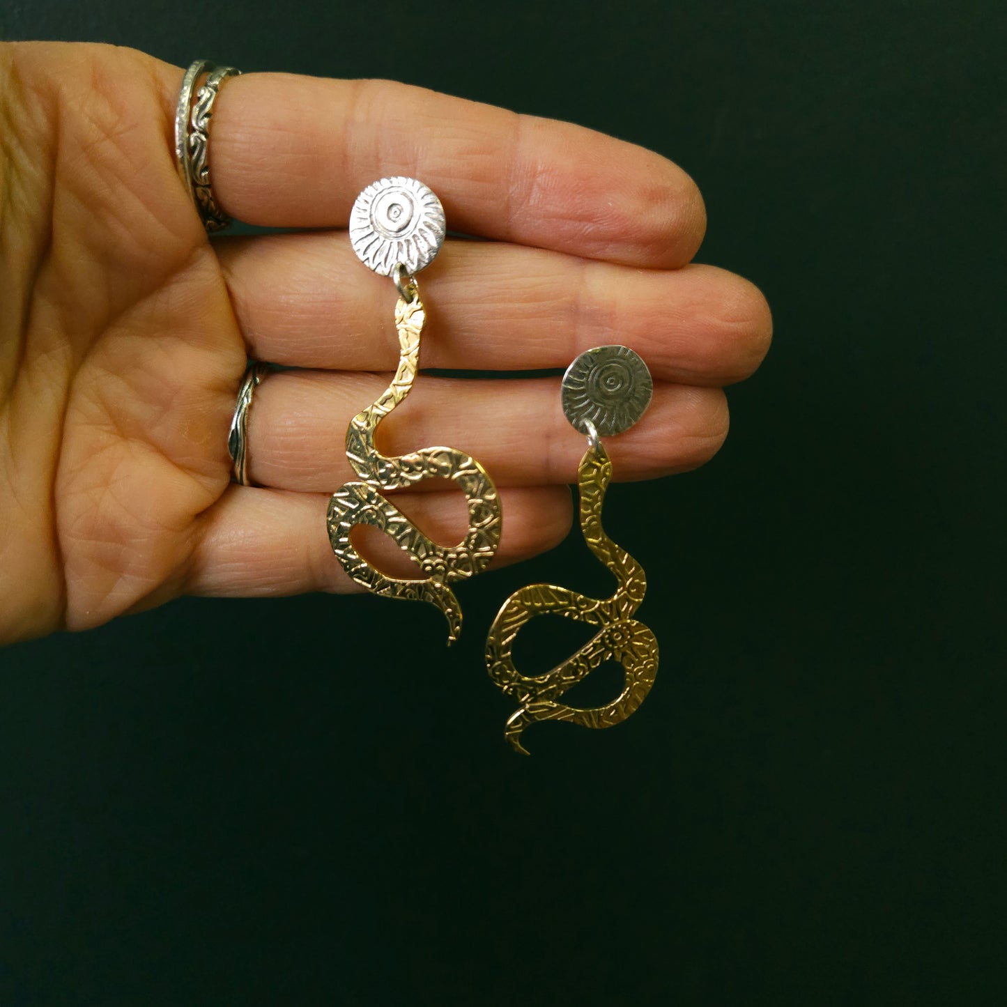 Boucles d'oreilles Serpent Mystique