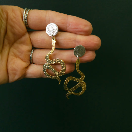 Boucles d'oreilles Serpent Mystique