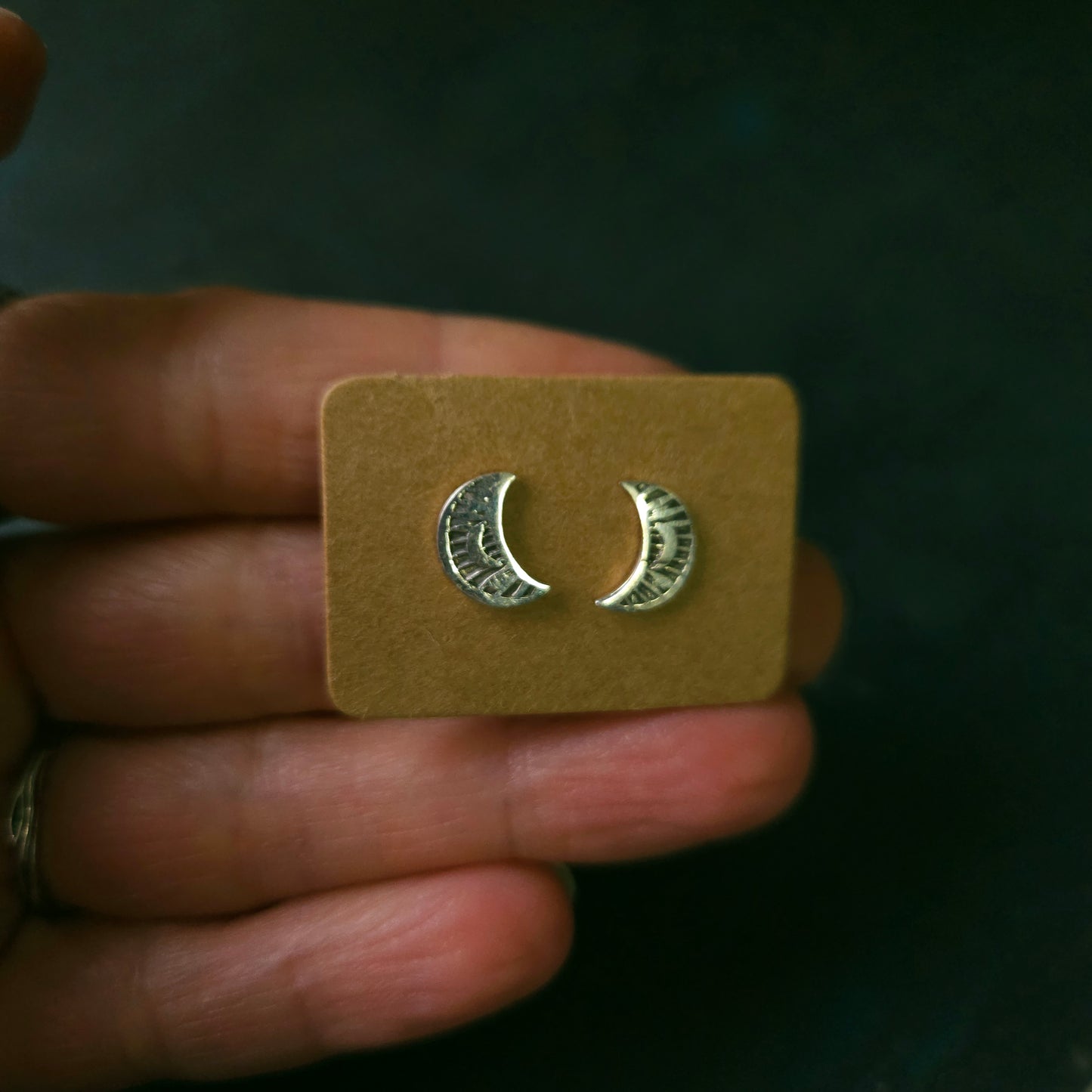 Boucles d'oreilles à tiges Lunes