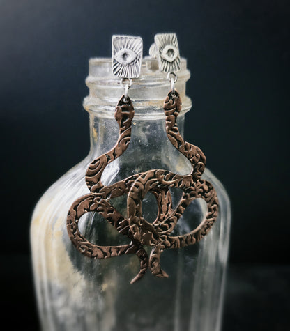 Boucles d'oreilles Serpent Mystique